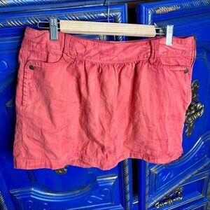 Levis Orange Red Mini Skirt Side Zip Size Large